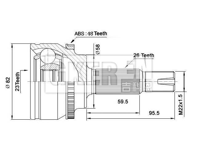 球笼修理包 CV Joint Kit:43470-09A14