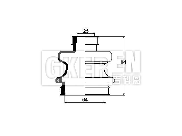 球笼防尘罩 CV Boot:123 350 00 37