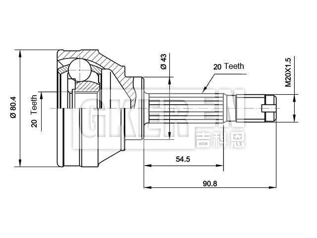 球笼修理包 CV Joint Kit:5959385