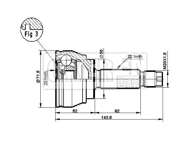 球笼修理包 CV Joint Kit:6042051