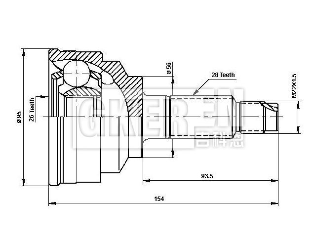球笼修理包 CV Joint Kit:G053-25-500B