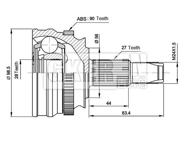 球笼修理包 CV Joint Kit:3749K