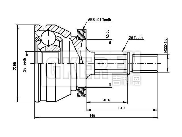 球笼修理包 CV Joint Kit:4002911