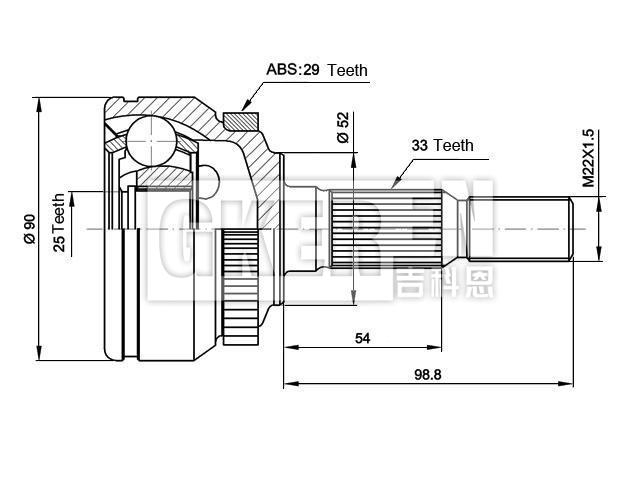 球笼修理包 CV Joint Kit:4242236