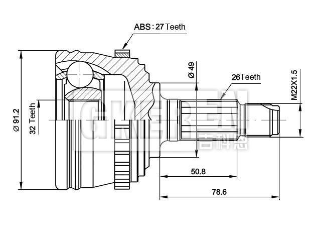 球笼修理包 CV Joint Kit:GCV1075