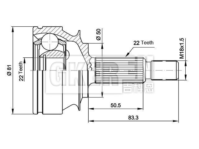 球笼修理包 CV Joint Kit:34349050