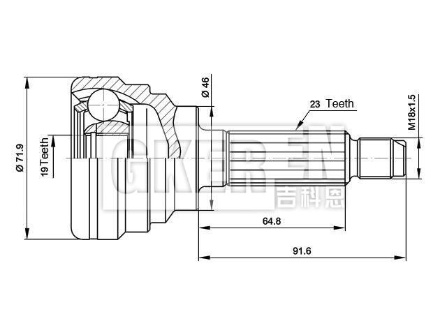 球笼修理包 CV Joint Kit:96273570