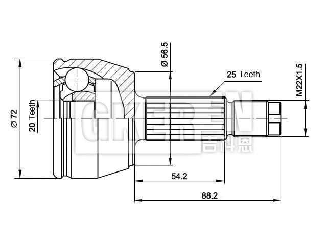 球笼修理包 CV Joint Kit:1003548