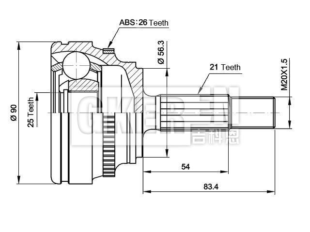 球笼修理包 CV Joint Kit:77 01 469 363