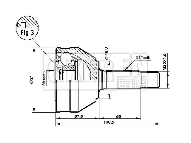 球笼修理包 CV Joint Kit:360113KTX