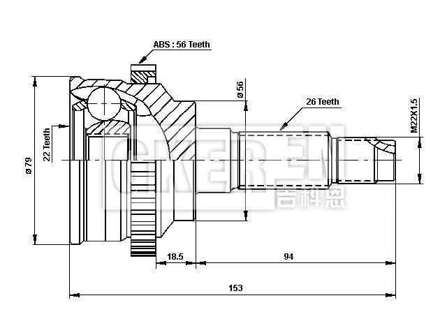 球笼修理包 CV Joint Kit:F079-22-610A