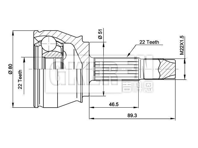 球笼修理包 CV Joint Kit:46307913