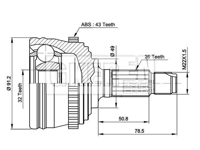 球笼修理包 CV Joint Kit:GCV1146