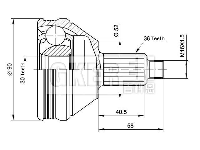 球笼修理包 CV Joint Kit:6Q0 498 099 EX