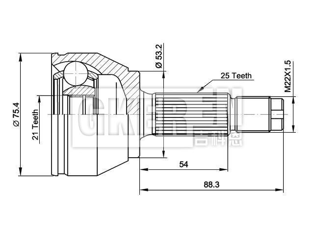球笼修理包 CV Joint Kit:1142788