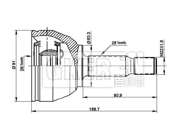 球笼修理包 CV Joint Kit:4512587