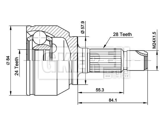 球笼修理包 CV Joint Kit:TDJ100590