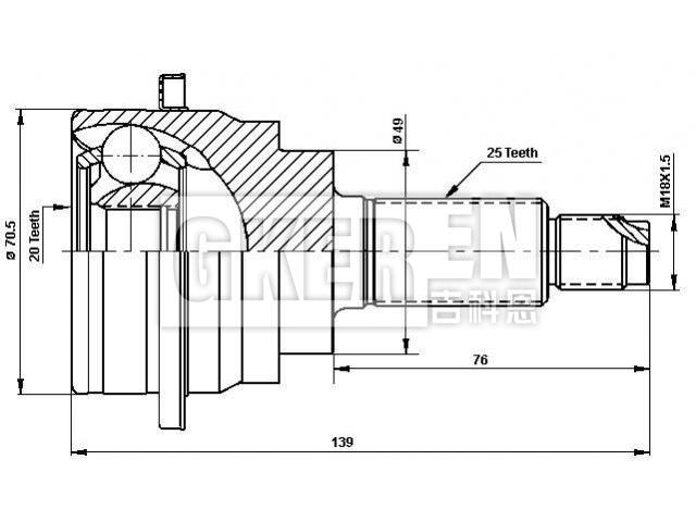 球笼修理包 CV Joint Kit:303538