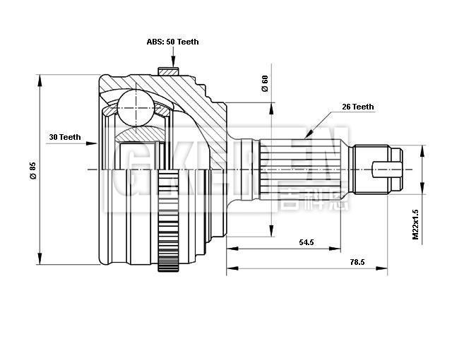 球笼修理包 CV Joint Kit:44014-ST7-C51