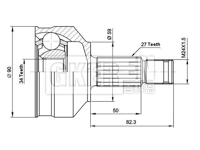 球笼修理包 CV Joint Kit:3348K