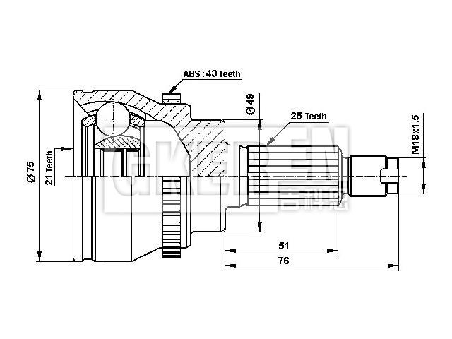 球笼修理包 CV Joint Kit:4707438