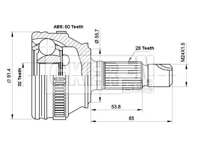 球笼修理包 CV Joint Kit:TDJ 100470