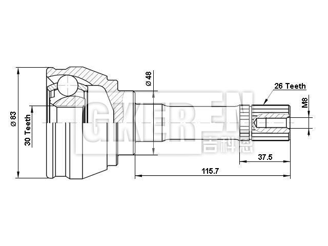球笼修理包 CV Joint Kit:44102-67D00