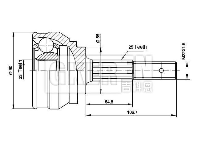 球笼修理包 CV Joint Kit:39101-63Y01