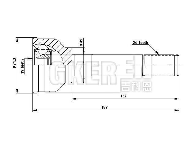 球笼修理包 CV Joint Kit:44102-80001