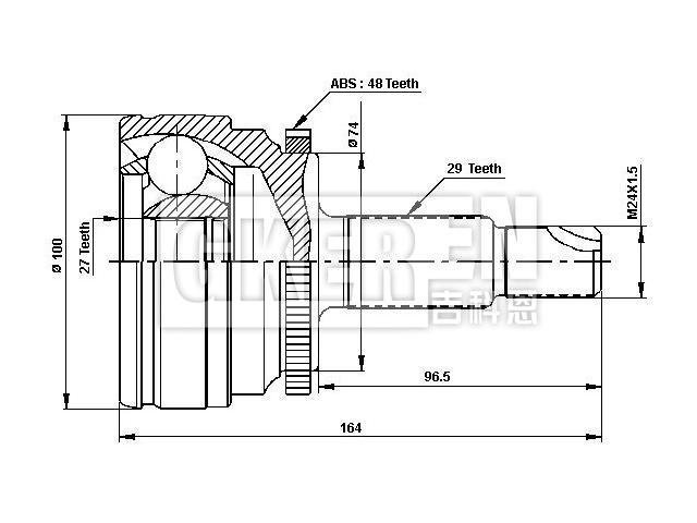 球笼修理包 CV Joint Kit:TDJ500040