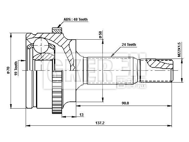 球笼修理包 CV Joint Kit:43410-52110