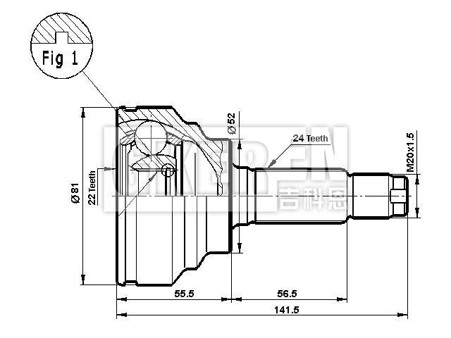 球笼修理包 CV Joint Kit:KK38-82-2510
