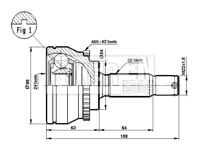 球笼修理包 CV Joint Kit:MR111856
