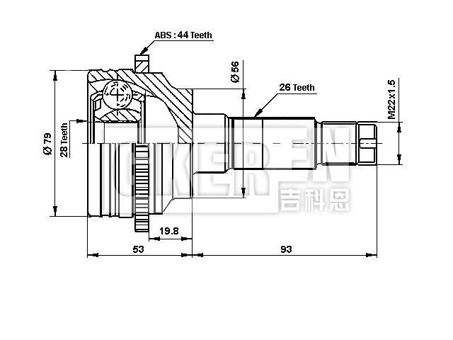球笼修理包 CV Joint Kit:FD55-22-610