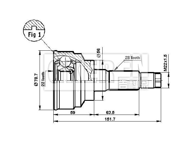 球笼修理包 CV Joint Kit:OK2N4-25-60X