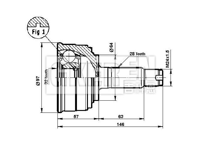 球笼修理包 CV Joint Kit:44011-SX1-000