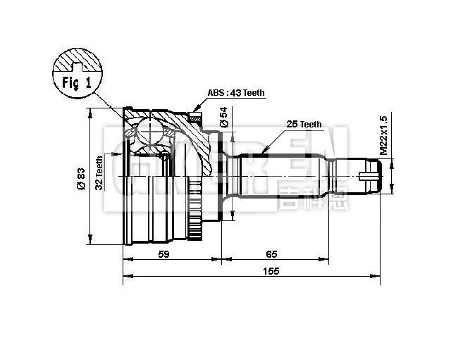 球笼修理包 CV Joint Kit:MR246169